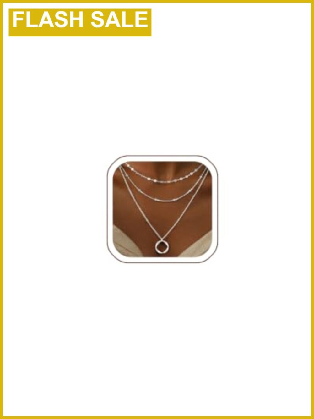 14K Gold Plated Layered Necklace Stack for Women 3 Pc Set